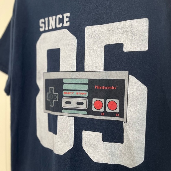 Vintage Since 85 Nintendo Graphic Tee M Blue - Picture 7 of 9